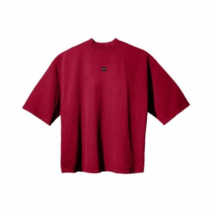 Yeezy-Gap-Engineered-by-Balenciaga-Logo-3-4-Sleeve-T-Shirt-–-Red